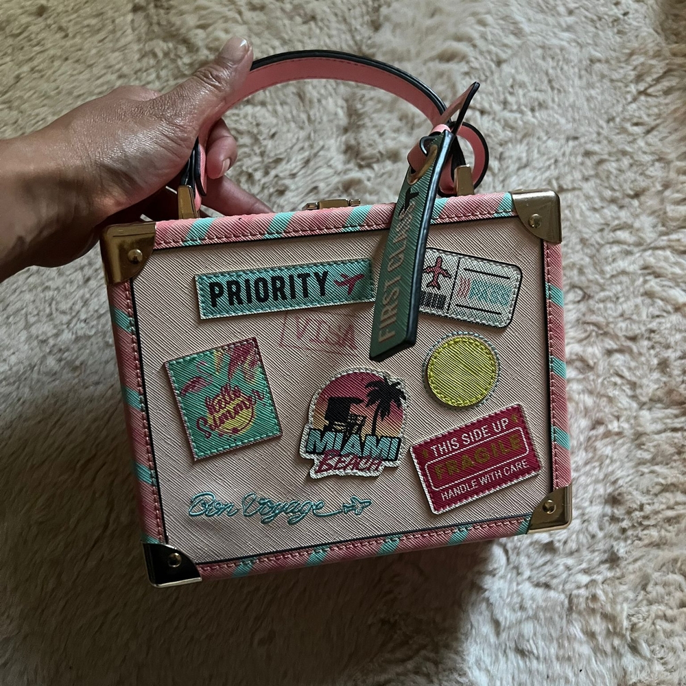 Trendy Patchwork Mini Box Bag